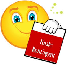 Ny kontingentsats fra 1. september